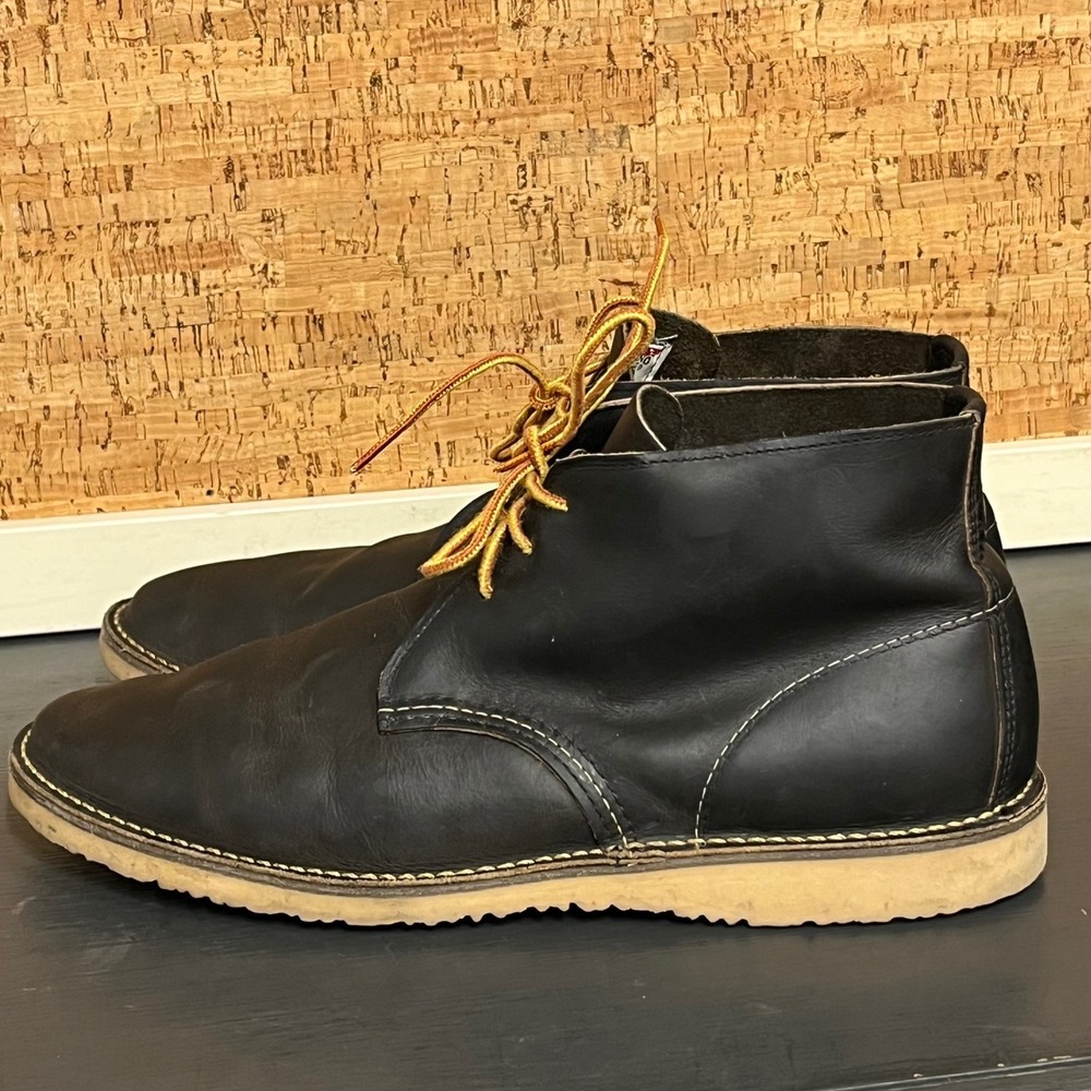 Red Wing Shoes Chukka heritage Boots Black Leather Men 11.5 D 3320 USA Made - Picture 4 of 10